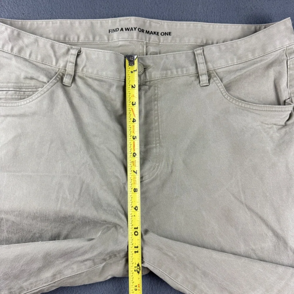 Rhone Everyday Twill Pants Men's 38x32 Beige 5 Pocket Chino Stretch Flat Jeans